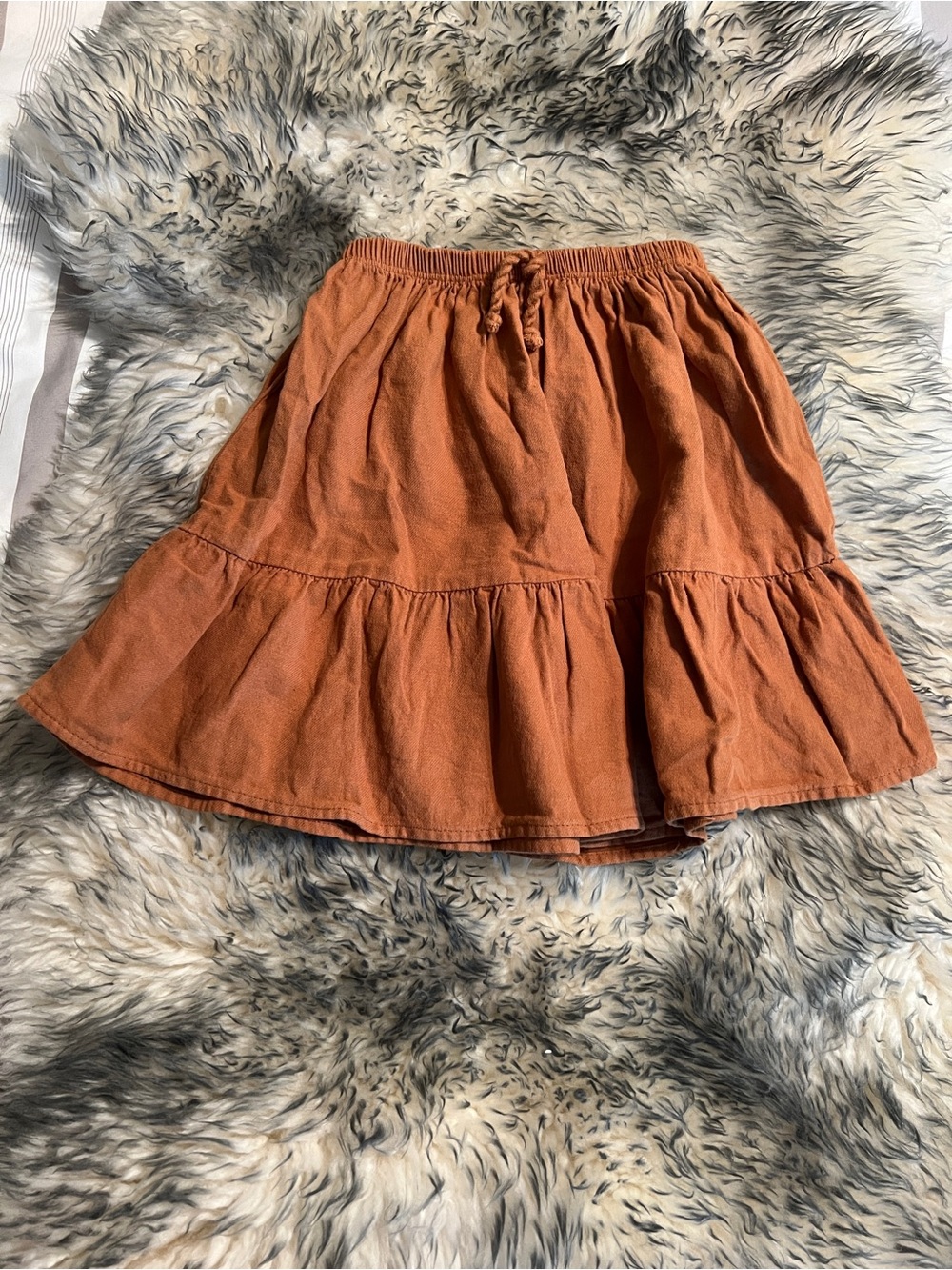 Girls Nico Rust Tiered Skirt